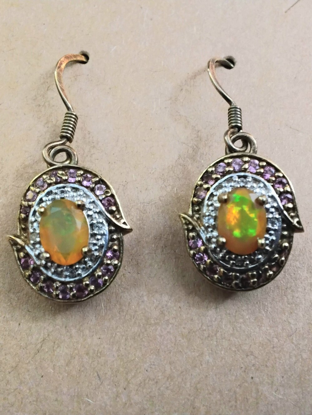 925 Silver Opal Earrings